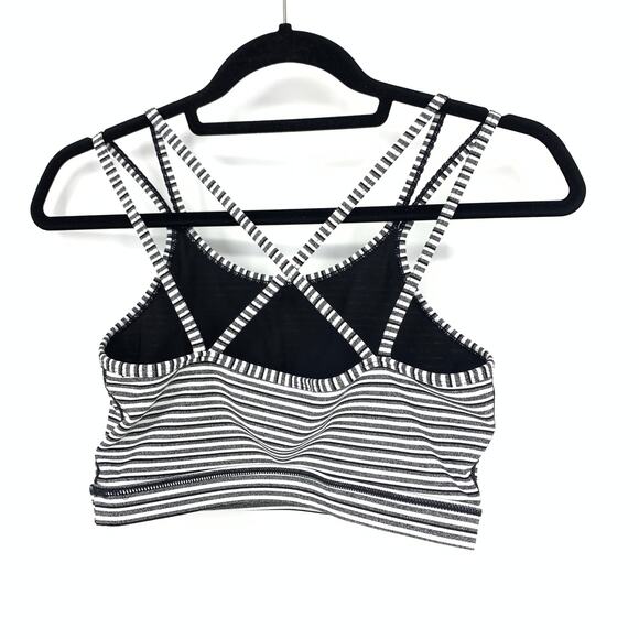 No Rest For Bridget Bralette Women's Approx Sz S Stripes Scoop Neck Multi Strap - Picture 2 of 6